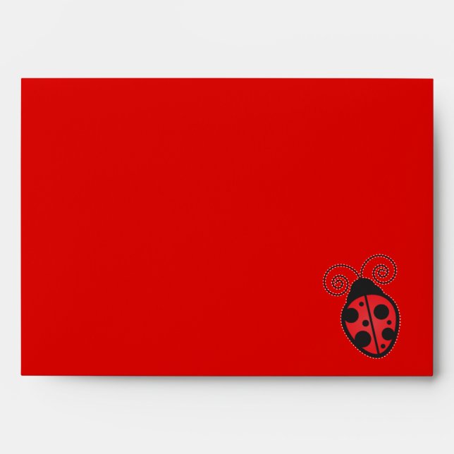 Red Cute Ladybug Envelope (Front)