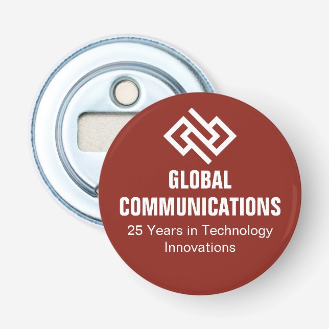 Red Cyber Security Technology Company Custom Bottle Opener (Front)