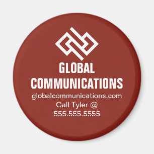 Red Cyber Technology Computer Company Custom Magnet