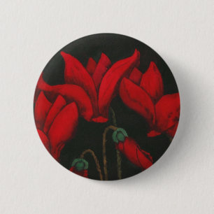 "Red Cyclaman" Floral Button