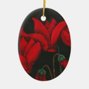 "Red Cyclaman" Floral Ornament
