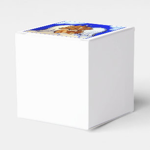 Red Dachshund Angel Favour Box