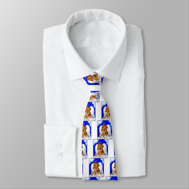 Red Dachshund Angel Tie (Tied)