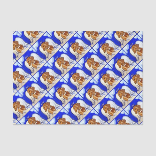 Red Dachshund Angel Tissue Paper (Front)