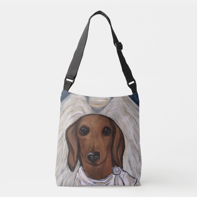 Red Dachshund Crossbody Bag (Front)