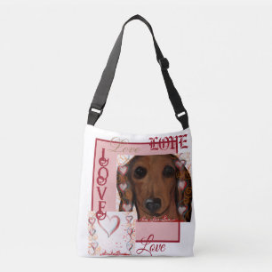 Red Dachshund Crossbody Bag
