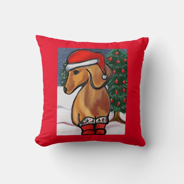 Red Dachshund     Cushion (Front)