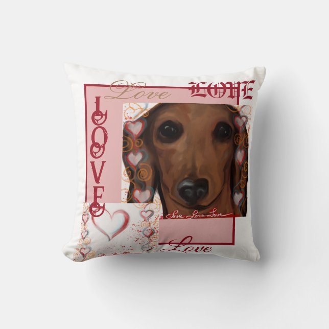 Red Dachshund    Cushion (Front)