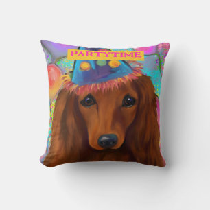 RED DACHSHUND            CUSHION