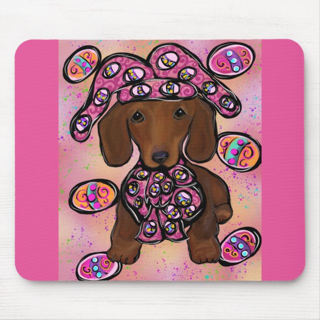 Red Dachshund Doxie Mouse Pad (Front)