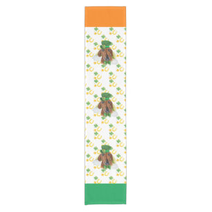 Red Dachshund Holiday Home Decor St Patricks Day Short Table Runner