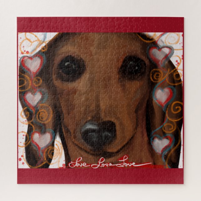 Red Dachshund  Jigsaw Puzzle (Vertical)