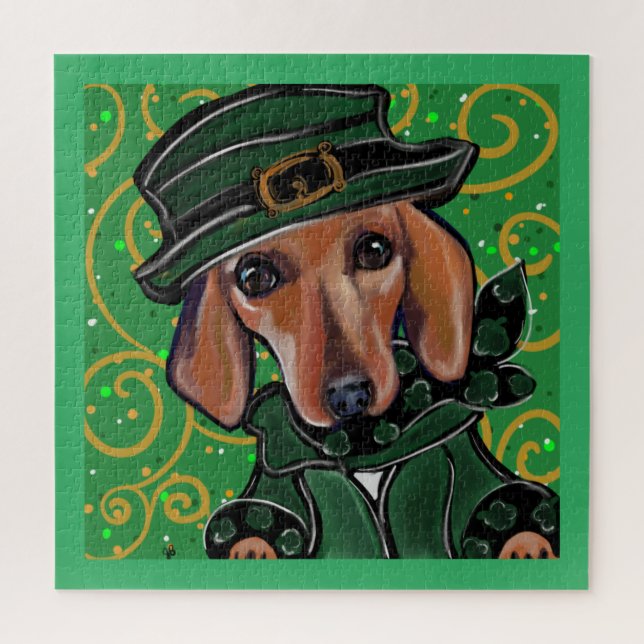 RED DACHSHUND   JIGSAW PUZZLE (Vertical)