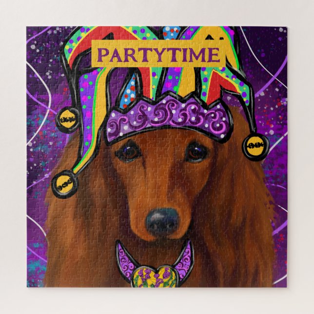 RED DACHSHUND          JIGSAW PUZZLE (Vertical)