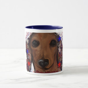 Red Dachshund Mug