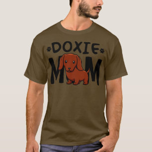Red Dachshund Mum Shirt Doxie Mama Dog Lover