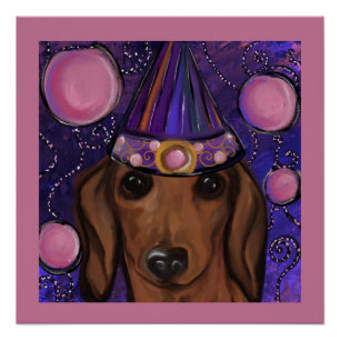 Red Dachshund         Poster