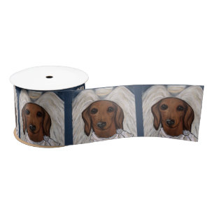 Red Dachshund Satin Ribbon