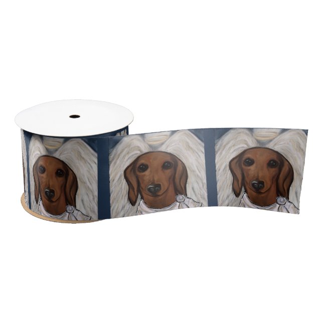 Red Dachshund Satin Ribbon (Spool)