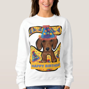 RED DACHSHUND SWEATSHIRT