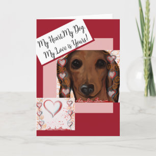 Red Dachshund Thank You Card