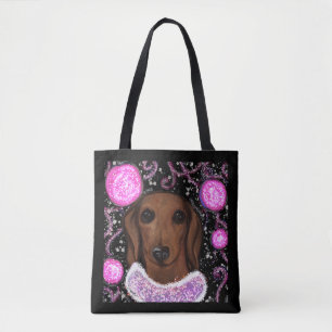 Red Dachshund         Tote Bag