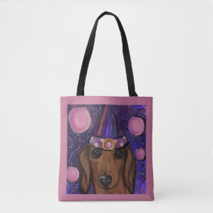 Red Dachshund Tote Bag