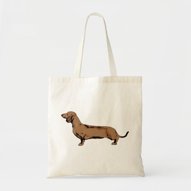 Red Dachshund Tote Bag (Front)