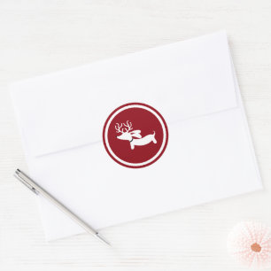 Red Dachshund Wiener Dog Envelope Seal
