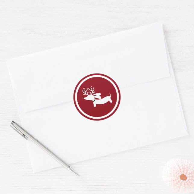 Red Dachshund Wiener Dog Envelope Seal (Envelope)