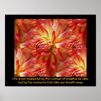 Red Dahlia Attitude Inspirational Quote