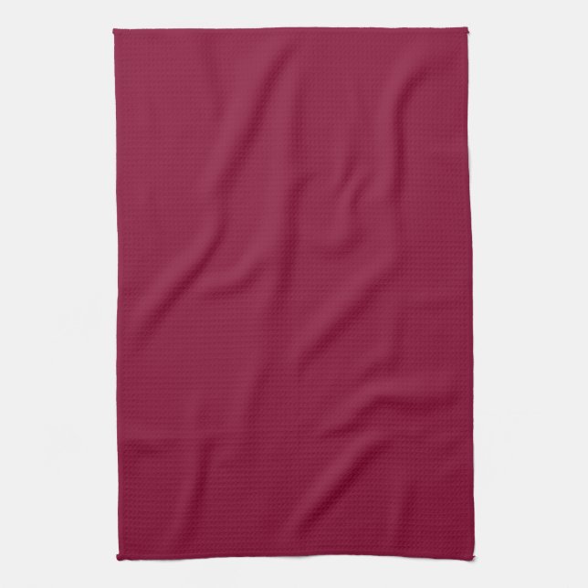 Red Dahlia Brick Maroon Burgundy 2015 Colour Trend Tea Towel (Vertical)