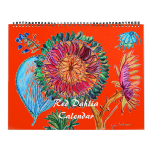 Red Dahlia Calendar 2