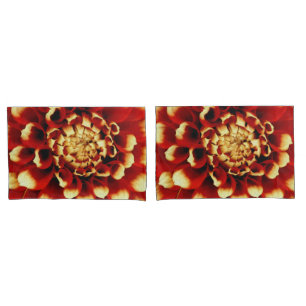Red Dahlia Pillow Cases