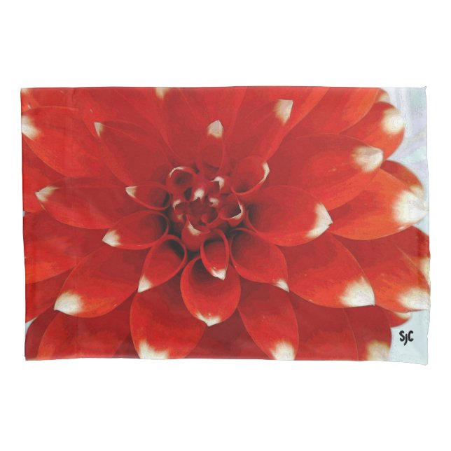 Red Dahlia Pillowcase (Front)