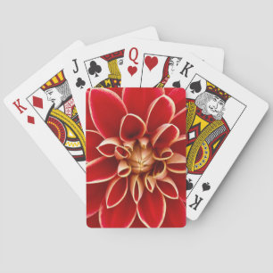 Red Dahlia Playing Cards