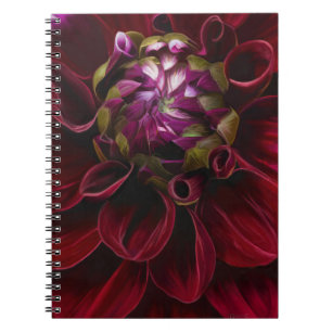 Red Dahlia Spiral Notebook