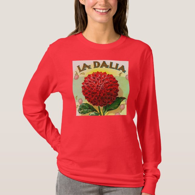 Red Dahlia Vintage T-Shirt (Front)