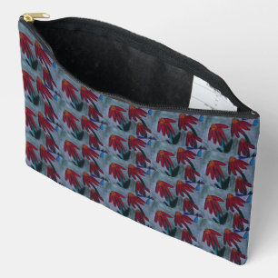 Red Daisies Accessory Pouch