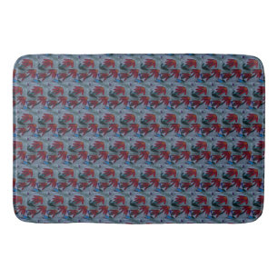 Red Daisies Bath Mat