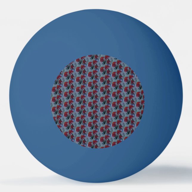 Red Daisies  Ping Pong Ball (Front)