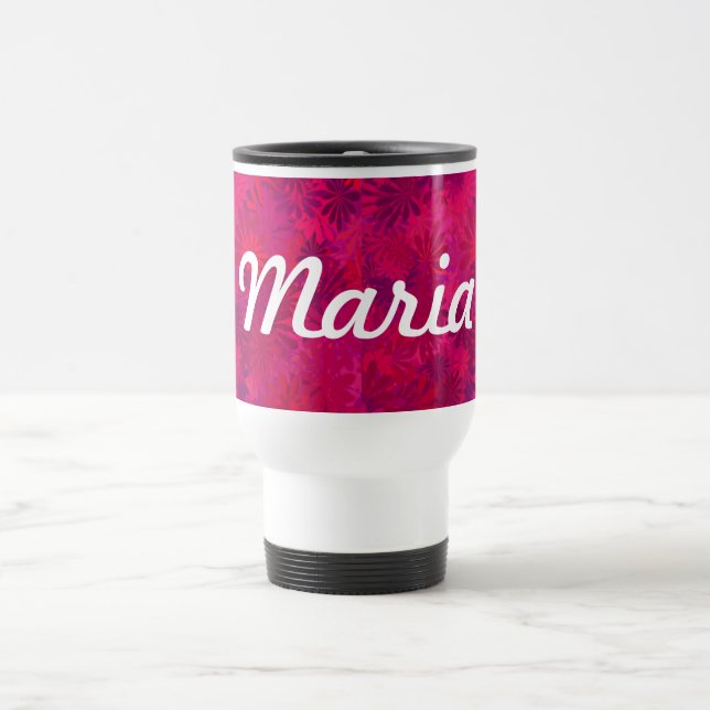 Red Daisies Travel Mug (Center)