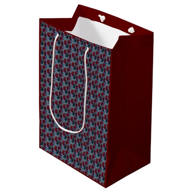 Red Daisy  Medium Gift Bag (Front Angled)