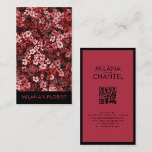 Red Daisy Modern Trendy Flower Florist Business Card