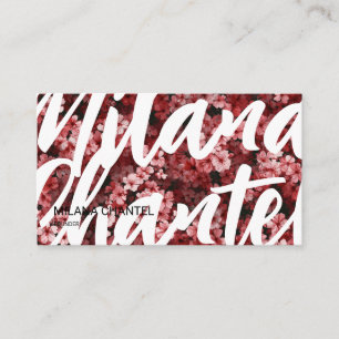 Red Daisy Modern Trendy Flower Florist Business Card
