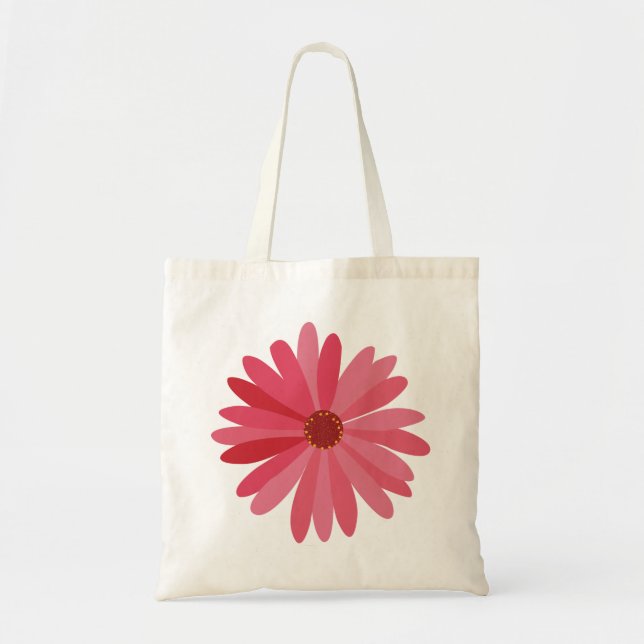 Red Daisy Tote Bag (Front)