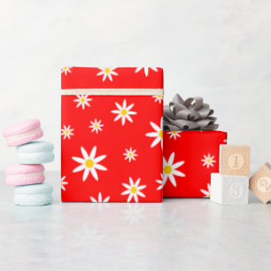 Red Daisy Wrapping Paper