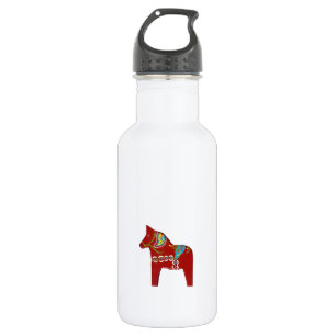 Red Dala Horse # 2  532 Ml Water Bottle