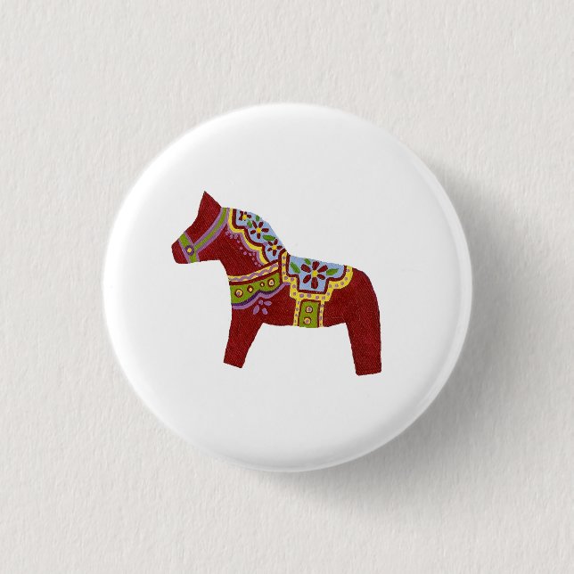 Red Dala Horse Design  # 6 pin (Front)