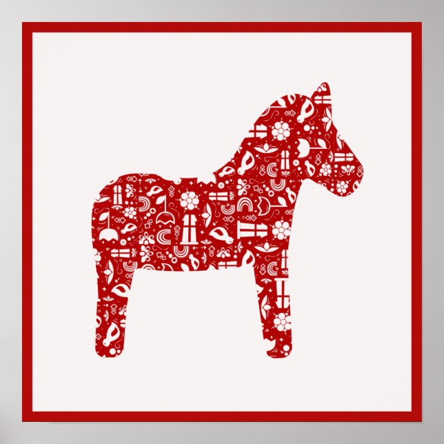Red Dala Horse Poster (Front)